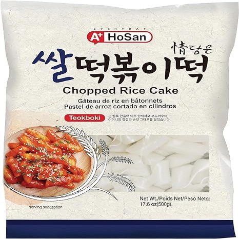 A+ Hosan Korean Chinese Rice Cake Sticks Chopped Teokboki Tteobokki Topokki 500g