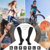 cerpite Zipper Compression Socks Men & Women - 2 Pairs Of 15-20mmhg Closed Toe Compression Socks Knee High,Suit For Running,, Black White, 3XL view 2