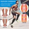 cerpite Zipper Compression Socks Men & Women - 2 Pairs Of 15-20mmhg Closed Toe Compression Socks Knee High,Suit For Running,, Black White, 3XL view 3
