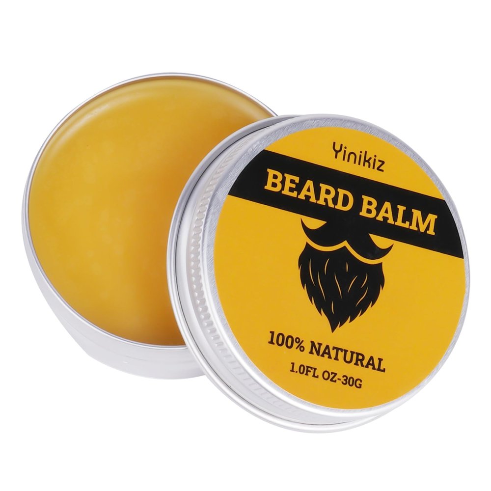 LOPHE Beard Balm for Men, Natural Care Blends Organic Oil & Wax for Softening Hair, Eliminating Dandruff, Healthy Growth (30g)