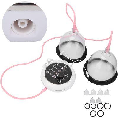 XJZHANG Breast Massager Cup, Electric Micro Current Breast Massager Vacuum Cup Therapy Breast Massage Machine for Breast Enlargement Body Skin Tightening