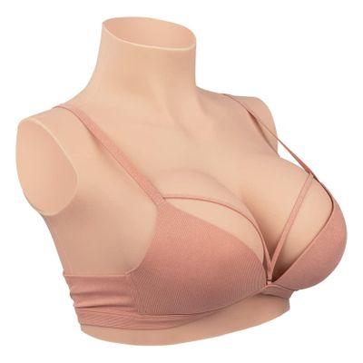 Silicone Breast Simulation Breast Mastectomy Prosthesis Cotton Filled I Cup, False Breasts Apparel Artificial Cosplay Prosthesis Breasts, Cosplay Breast Simulation Female Breasts, Asian Yellow
