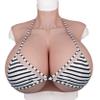 Breastplate Breastform Fake Breasts Silicone Breastplate Cotton Filled H Cup, Faux Silicone Breast, Silicone Liquid Mammary Prosthesis, Fake Breast Simulation Breast Cosplay Breast, Asian Yellow view 1