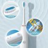 Electric Toothbrushes Adults Rechargeable Toothbrush with 4 Brush Heads and 6 Cleaning Modes Low Noise Waterproof Electric Toothbrush Smart Timer for Women Men Gift White view 3