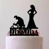 Custom Welder Mr And Mrs Wedding Cake Topper, Groom Acrylic Bride Rustic, 6-7.8 Inch For Cake, Lover, Newlyweds Celebration view 1
