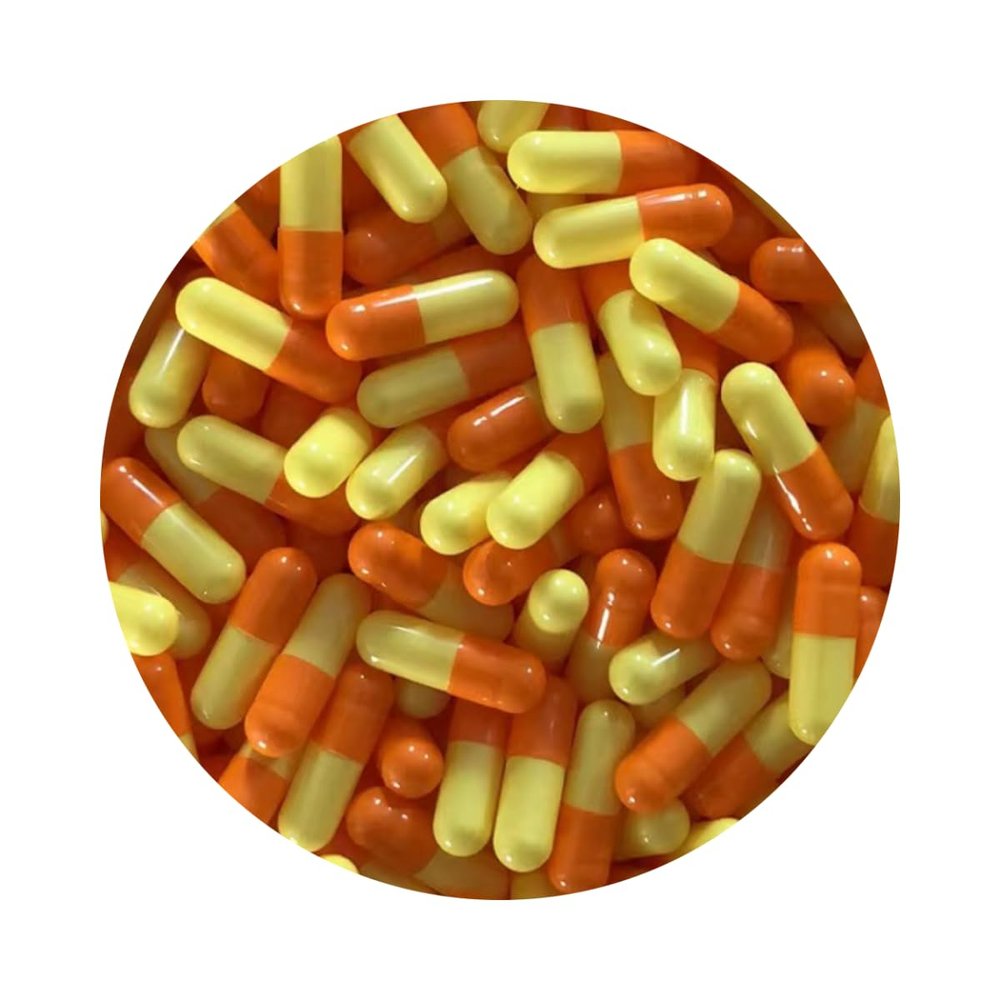 DR T&T size1 Size 1 Gelatine Gelatin Capsule Orange Yellow (1000)