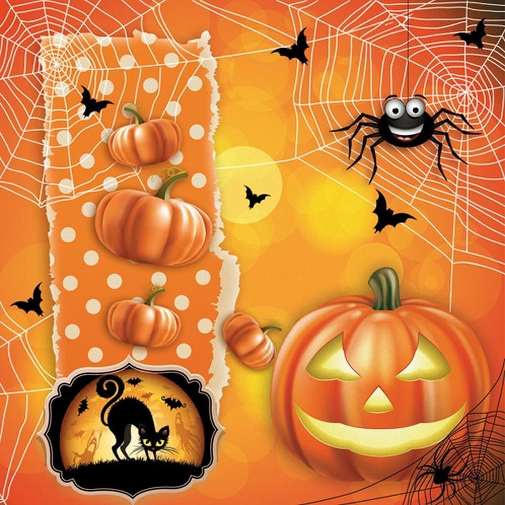 20 Napkins Autumn Halloween Party Table Decoration Paper Napkins with Motif Also for Decoupage and Decoupage 33 x 33 cm