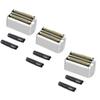 3 pack Professional Replacement Foil and Cutters Compatible with BaBylissPRO Barberology Double Foil FXFS2 Shaver Replacement Heads,silver view 1