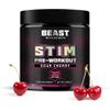 Beast Stim Pre Workout Powder - 30 Servings - Gym Supplements for Men and Women 390g - Beta Alanine Preworkout - Sour Cherry view 1