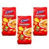 Croco Crackers Biscuiti Branza 400g | Romanian Traditional Perfectly Baked Crunchy Snack | Movie Night or Kids Parties | Delicious and Nutritious | Energy Boost (Crackers Biscuiti Branza 400g, 3 Pack) view 1