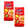 Croco Crackers Biscuiti Branza 400g | Romanian Traditional Perfectly Baked Crunchy Snack | Movie Night or Kids Parties | Delicious and Nutritious | Energy Boost (Crackers Biscuiti Branza 400g, 2 Pack) view 1