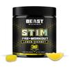 Beast Stim Pre Workout Powder - 30 Servings - Gym Supplements for Men and Women 390g - Beta Alanine Preworkout - Lemon Sherbet view 1