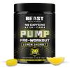 Beast Pump Non Stim Pre Workout Powder with L Citrulline - 30 Servings - Stim Free Zero Caffeine - Energy & Performance Preworkout - Lemon Sherbet view 1