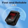 Blood Oxygen Monitor Bluetooth Pulse Oximeter, HOLFENRY Oxygen Monitor finger Adults CE Approved With App checking Heart Rate/Blood Oxygen Saturation Level/ SpO2 PI PR view 2