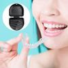 Heveer Retainer Case Denture Box Round Dental Retainer Box Braces Case for Invisable Aligner Mouthguards Braces Dentures Black view 2