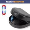 Heveer Retainer Case Denture Box Round Dental Retainer Box Braces Case for Invisable Aligner Mouthguards Braces Dentures Black view 4