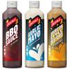 Table Sauce Bundle with Crucials BBQ Sauce 500ml with Garlic Mayo 500ml and American Style Mustard 500ml (Pack of 3 Mixed Bundle) view 1