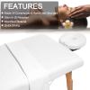 3PCS Microfiber Massage Table Sheet Set,Beauty Massage Bed Cover Polyester Fibre Massage Couch Cover,Premium Facial Bed Cover,Includes Flat,Fitted Sheets and Face Cradle Cover,for Beauty Salon Spa view 2