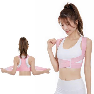 VIDECOR Posture Corrector for Women, Breathable Back Brace for Posture Corrector, Adjustable Posture Corrector for Back, Shoulder and Spine Pain Relief,Pink-M