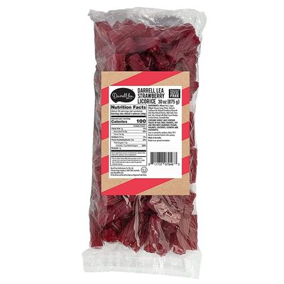 Darrell Lea Liquorice Strawberry Twist Bulk - Mouthwatering & Soft Liquorice - Perfect for Sweets Gift Box - Vegetarian Sweeties - 875 grams