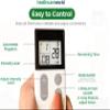 Healthcare World Wireless TENS Machine for Pain Relief  Portable Nerve Muscle Stimulator with 15 Modes & 16 Intensity Levels  Rechargeable TENS Unit 2 Self-Adhesive Pads for Back Neck & Knee Therapy view 3