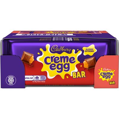 Crme Egg Milk Chocolate Tablet 123g (Pack of 16 Bars)