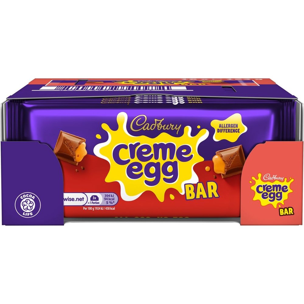 Crme Egg Milk Chocolate Tablet 123g (Pack of 16 Bars)