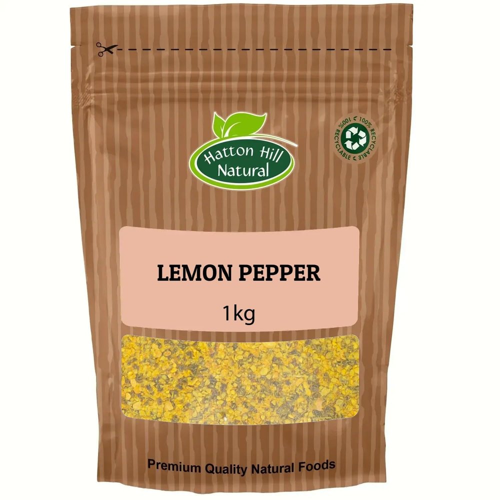 Lemon Pepper Seasoning 1kg - Tangy & Spicy Blend, Ideal for Chicken, Fish, & Vegetables - by Hatton Hill