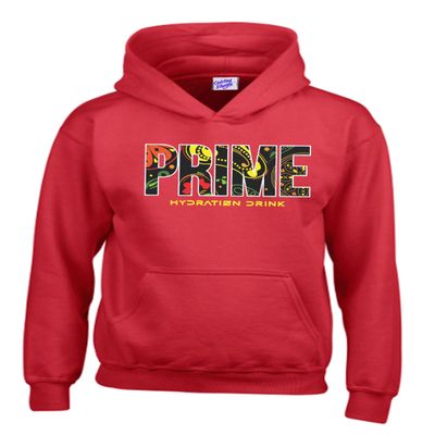RADIANCE Funny Printed Prime Drink Hydration Flavour Logan Paul KSI kids and Adult Hoodies Red
