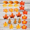 24 x Precut Autumn Leaves Maple Broad Leaf Edible Wafer Paper Cupcake Toppers For Cakes view 2