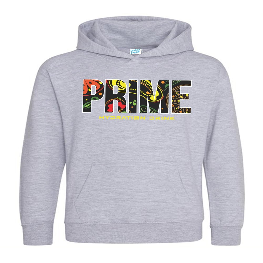 RADIANCE Funny Printed Prime Drink Hydration Flavour Logan Paul KSI kids and Adult Hoodies Grey