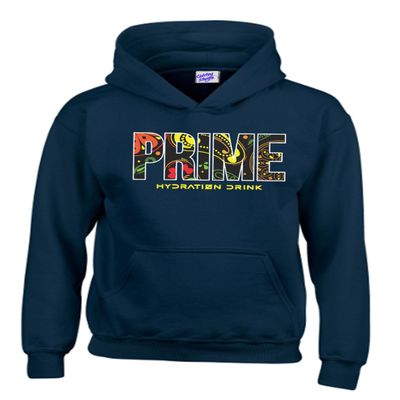 RADIANCE Funny Printed Prime Drink Hydration Flavour Logan Paul KSI kids and Adult Hoodies Navy