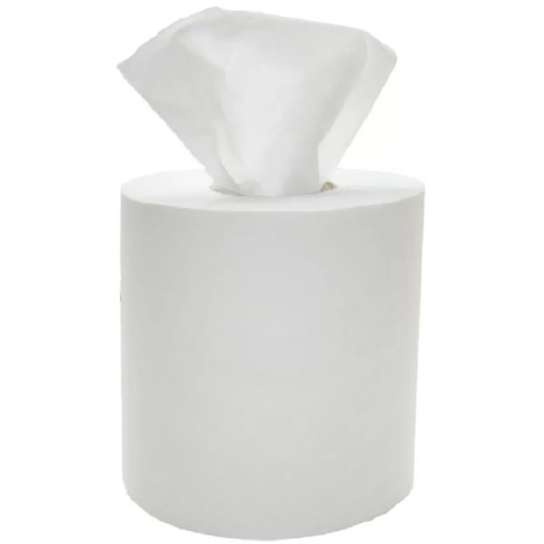 Pack of 6 Premium White Centrefeed Rolls 175mm x 150m - 2 Ply Embossed White Paper Towel Roll