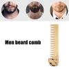 ANKROYU Men Pocket Beard Comb, Stainless Steel Mustache Comb, Home Salon Men Beard Comb, Wide Teeth Comb with Handle Styling Tool, Suitable for Fine or Thin Hair(A) view 2