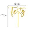 AROKIPPRY Acrylic 40th Birthday Cake Topper, forty Cake Topper, Cheers to 40 Years Old, 40th Anniversary /40th Birthday Party Decorations Supplies view 2