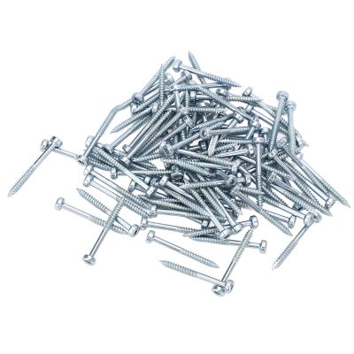 38mm Fine Thread Self Tapping Screw, 100Pcs Square Drive Self Tapping Screw Zinc Plated 500-550HRC Self Tapping Screw Square Drive, Sleeve Bearings