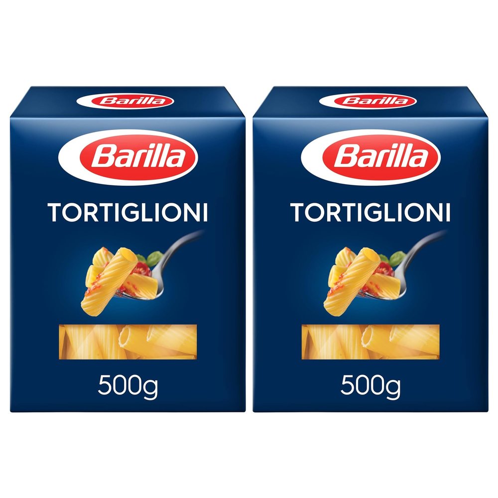Barilla Tortiglioni N 83 Pasta 500g | Tortiglioni Durum Wheat Short Pasta | Authentic Authentic Italian Taste | GMO Free | Create Delicious Pasta Meals | Pack of 2