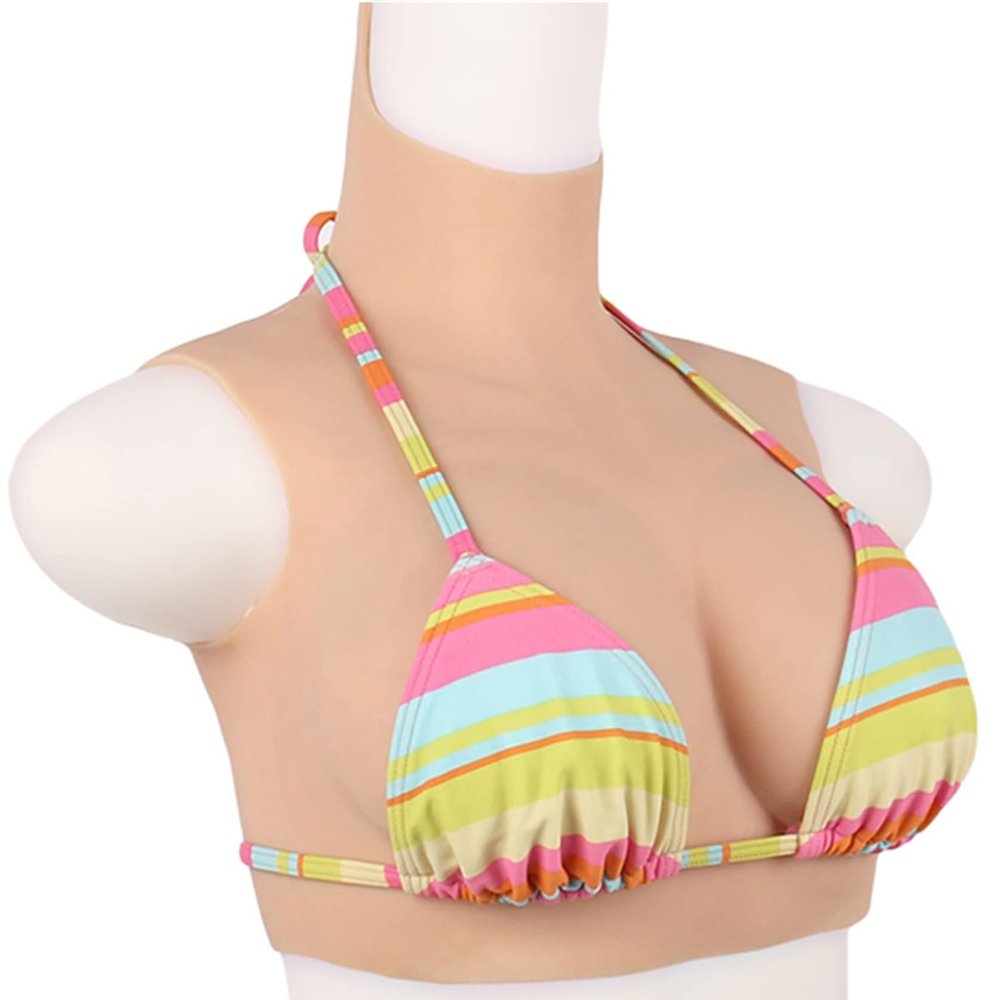 Silicone Breast Form Realistic Breast Plates Artificial Breast Silicone Filled Z Cup, Costume Breasts Cosplay Boobs Breast Fake Breasts, Fake Breasts for Cosplay Silicone Cosplay Boobs, Asian Yellow