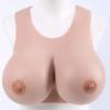 Silicone Breast Form Realistic Breast Plates Artificial Breast Silicone Filled B Cup, Realistic Silicone Breast Forms Half Body Suit Breast, Silicone Breastplate Drag Queen Breastplate, Asian Yellow view 1