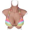 HUANQIN Silicone Breast Form Realistic Breast Plates Artificial Breast Silicone Filled E Cup, Breast Simulation Female Breasts Costume Breasts, Silicone Fake Breasts Breast Plates Crossdresser, Ivory view 1