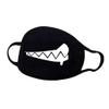 TopHomer Cotton Mask, Reusable Black Daily Anti-Dust Mouth Cover with Funny Patten for Outdoor Activities (Toothy Smile B) view 1