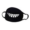 TopHomer Cotton Mask, Reusable Black Daily Anti-Dust Mouth Cover with Funny Patten for Outdoor Activities (Toothy Smile A) view 1