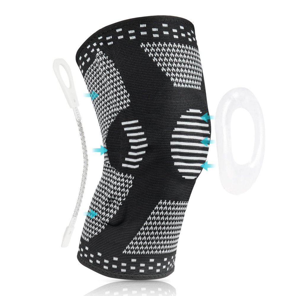 ACWOO Knee Brace, Professional Knee Brace Compression Sleeve for Men Women with Patella Gel Pads & Side Stabilizers, Knee Support for Running, Meniscus Tear, Arthritis, Joint Pain Relief (XL)