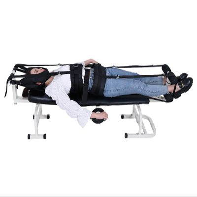 Back Lumbar Traction Device for Bed,Home Use Cervical Spine Extension Stretcher,Relieve Cervical and Lumbar Spondylosis,for Home Office Clinics(48Cm Wide)