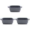 Casserole Dishes,3Pcs Bread Grey Individual Oven Baker Heat- Nonstick Container Plate Snack Double Rice Cake Tempered Bowl Serving Trays Casserole Tray Plates Dessert Ceramic Ovenw view 1