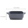 Casserole Dishes,3Pcs Bread Grey Individual Oven Baker Heat- Nonstick Container Plate Snack Double Rice Cake Tempered Bowl Serving Trays Casserole Tray Plates Dessert Ceramic Ovenw view 2