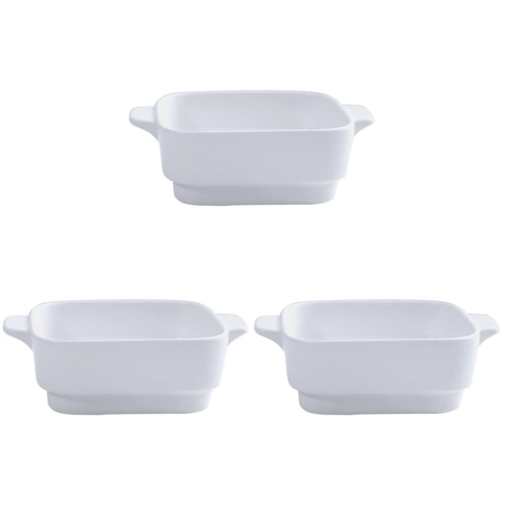 Casserole Dishes,3Pcs Bread Grey Individual Oven Baker Heat- Nonstick Container Plate Snack Double Rice Cake Tempered Bowl Serving Trays Casserole Tray Plates Dessert Ceramic Ovenw
