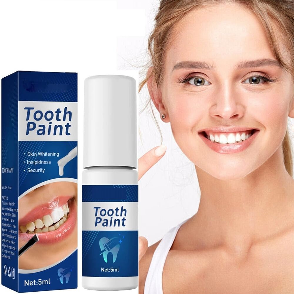 Whitening Tooth Paint, Teeth Whitening Essence Instant Teeth Whitening Paint Gel Teeth Cleaning Serum for Tooth Polish Whitening Stain Removal White Tooth Paint