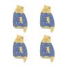 Soulnioi Nonwoven Dish Sponge,Cartoon Dish Sponge,Cleaning Sponge,Sponge Multipack,Dish Sponges for Washing Up,for Kitchen Cleaning,(4PCS Cubic Kitten Yellow) view 1