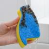 Soulnioi Nonwoven Dish Sponge,Cartoon Dish Sponge,Cleaning Sponge,Sponge Multipack,Dish Sponges for Washing Up,for Kitchen Cleaning,(4PCS Cubic Kitten Yellow) view 4